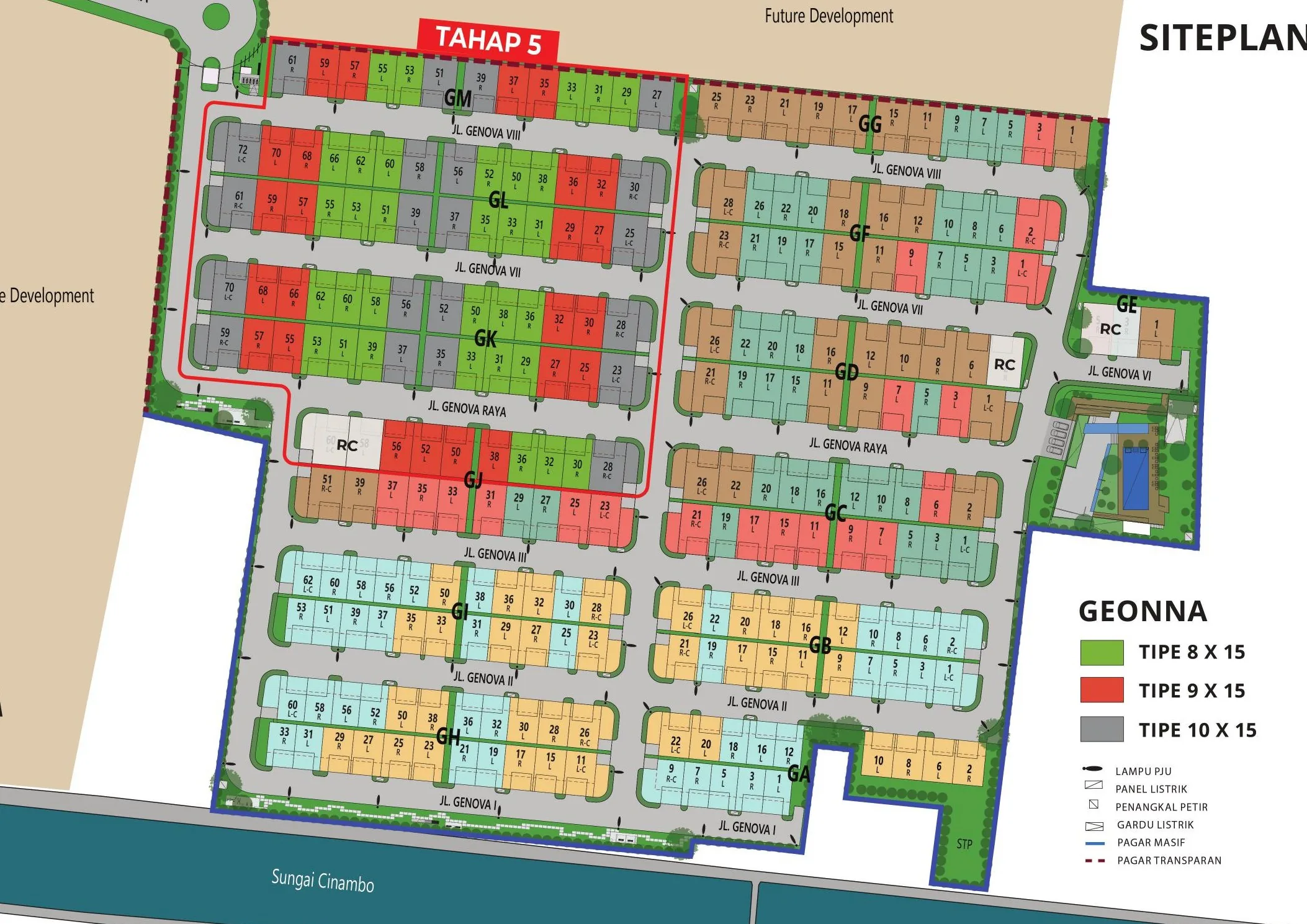 Siteplan Genova Tahap 5 — Summarecon Bandung